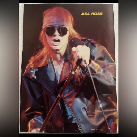Vintage Axl Rose pinup - Picture 1 of 1
